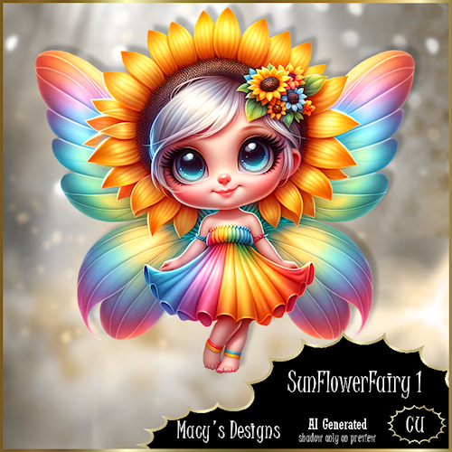 AI - SunFlower Fairy 1 - Click Image to Close